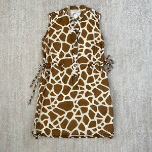 Laundry by Design Cotton Silk Boho Summer Animal Print Mini Dress 2